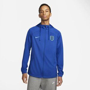 Men's Nike Blue England National Team Strike Raglan Hoodie Full-Zip Track Jacket